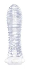 The Nines Vibrating Sextenders Ribbed Clear